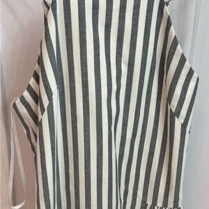 Milly Black and White Striped Top